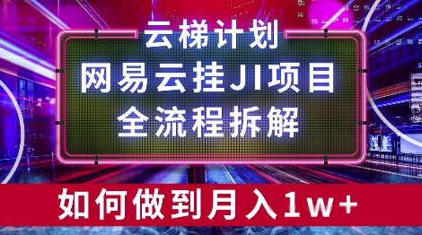 【项目拆解】网易云挂JI项目，全流程拆解，如何挂机月入1w-轻资本网