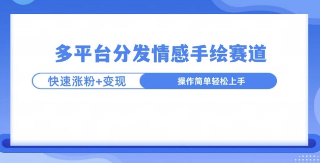 视频号手绘情感语录赛道玩法，快速涨粉+创作者计划收益-轻资本网