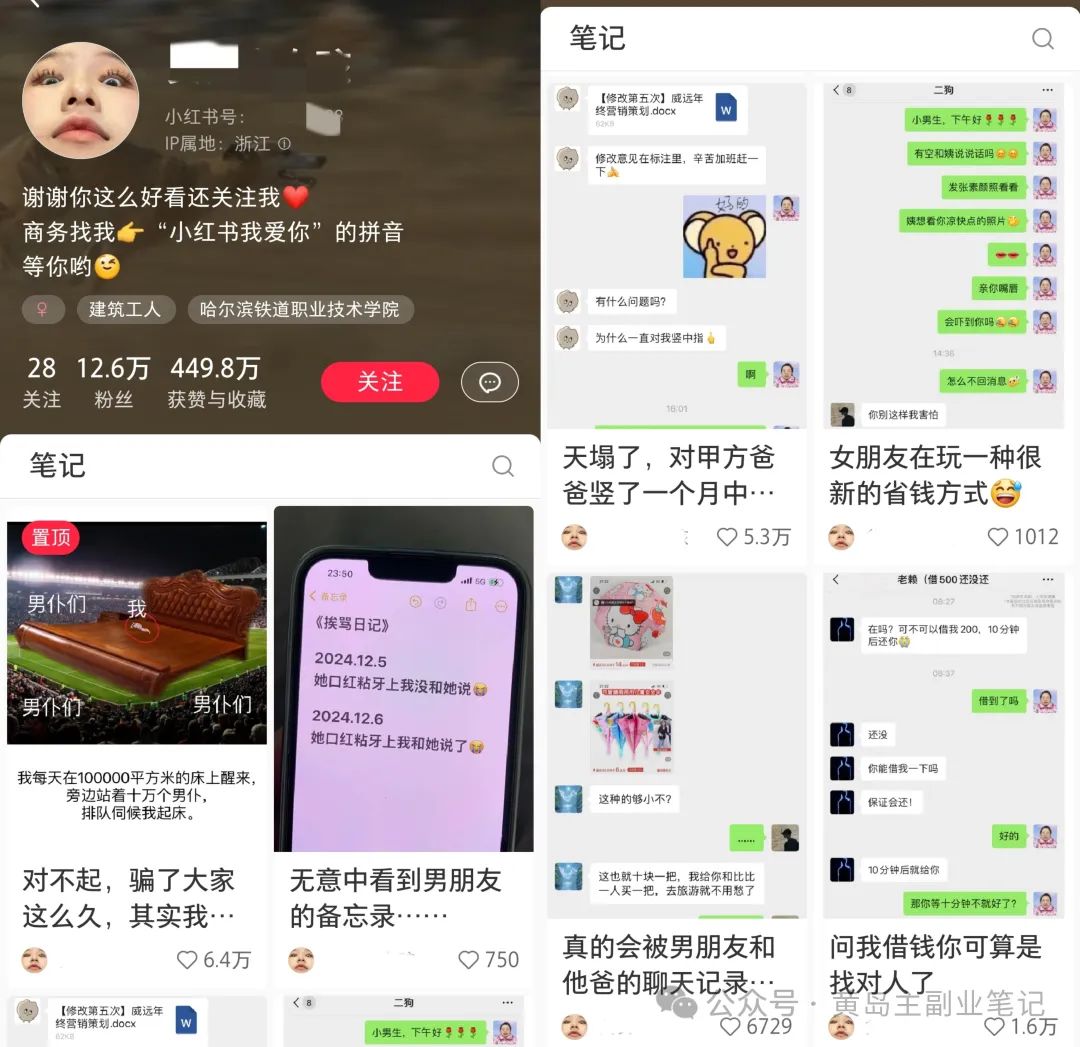 轻资本网赚：仅凭几张简单的聊天记录，涨粉12.6w+！-轻资本网