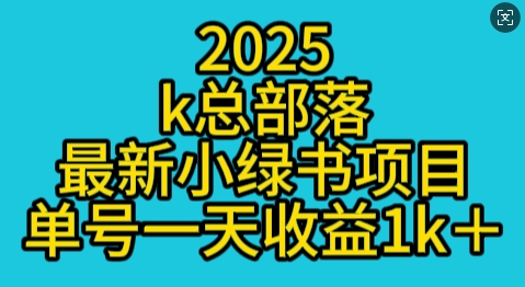 2025最新小绿书项目玩法，单号一天收益多张-轻资本网