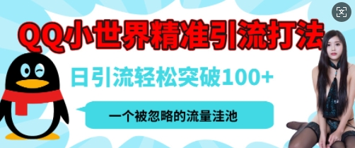 QQ私域引流平台，流量年轻且巨大，实操单日引流100+创业粉，月精准变现1W+-轻资本网