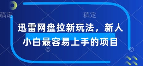 迅雷网盘拉新玩法,新人小白最容易上手的项目