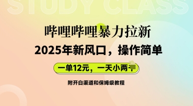 哔哩哔哩暴力拉新:2025年新风口,一单12元,一天数张(附开白渠道和保姆级教程)