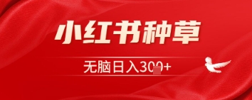 小红书种草，一台手机即可，无脑日入3张-轻资本网