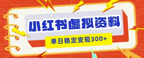 小红书虚拟项目新玩法，私域变现多张，教程+资料-轻资本网