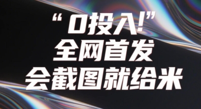 0投入，全网首发，会截图就给米，用户亲测有效，赶紧撸-轻资本网