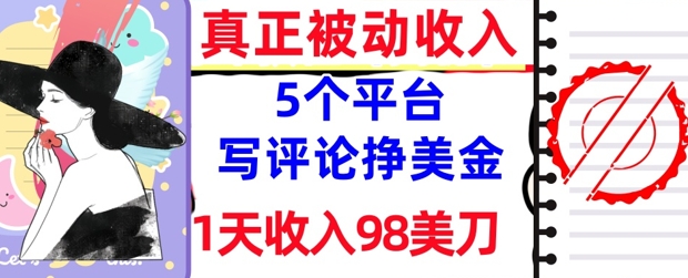 写评论挣美金的5个平台，1天收入98美刀，0门槛，真正被动收入-轻资本网