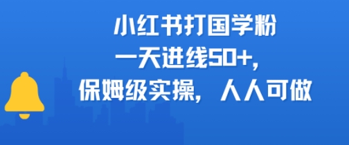 小红书打国学粉，一天进线50+，保姆级实操，人人可做-轻资本网