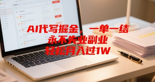 AI代写掘金，一单一结，永不失业副业，轻松月入过1W-轻资本网