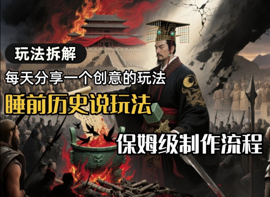 玩法拆解睡前历史说玩法，保姆级制作流程-轻资本网