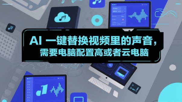 AI一键替换视频里的声音,需要电脑配置高或者云电脑
