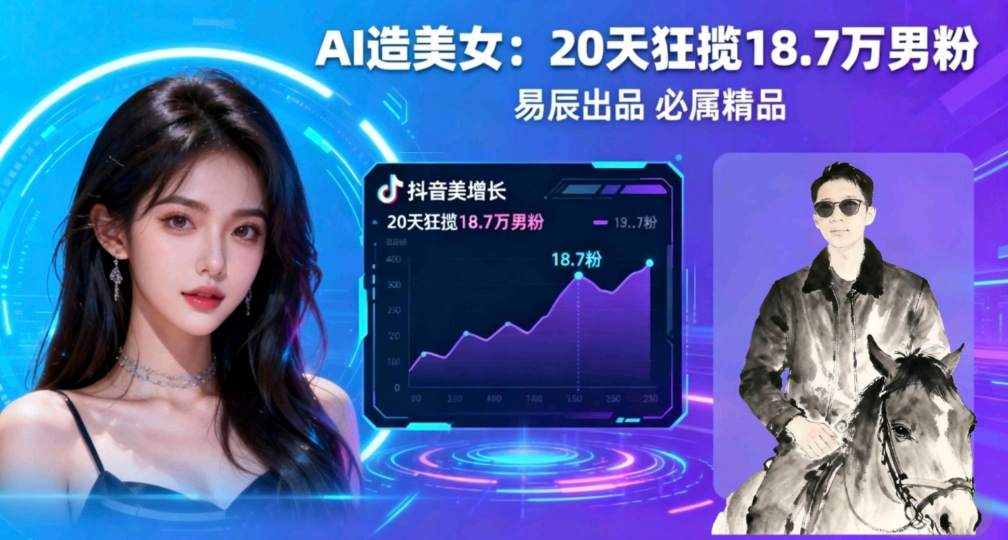副业拆解：手把手教学用AI制作“氛围感”美女动图，在抖音引流男粉就这么简单-轻资本网