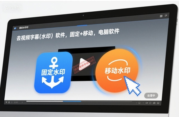 去视频字幕(水印）软件，固定+移动，电脑软件-轻资本网