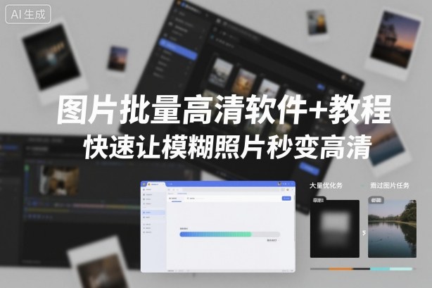 图片批量高清软件+教程,快速让模糊照片秒变高清