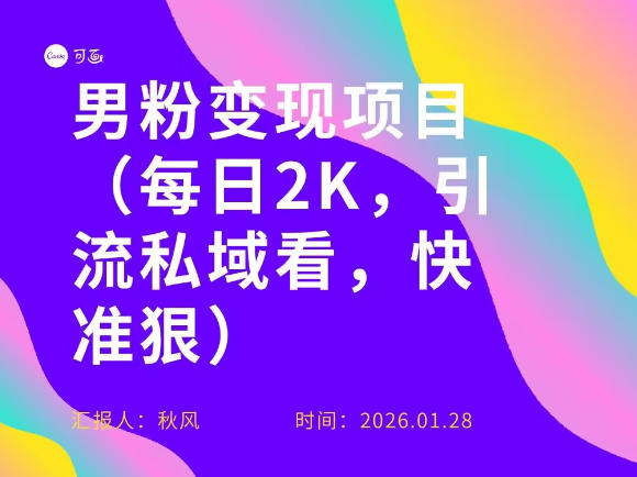 小红书最新男粉引流项目，每日20张引流私域，快准狠-轻资本网