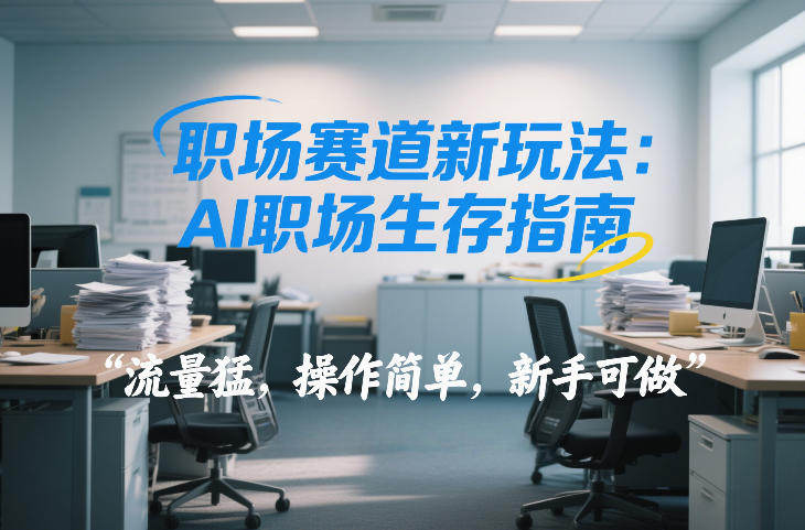 职场赛道新玩法：AI职场生存指南，流量猛，操作简单，新手可做-轻资本网
