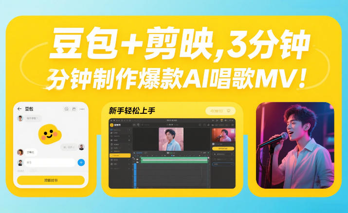 豆包+剪映，3分钟制作爆款AI唱歌MV，新手轻松上手-轻资本网