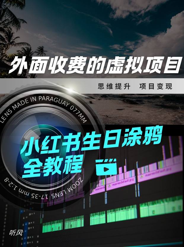 外面收费的小众虚拟项目，小红薯生日涂鸦，每日50-2张-轻资本网