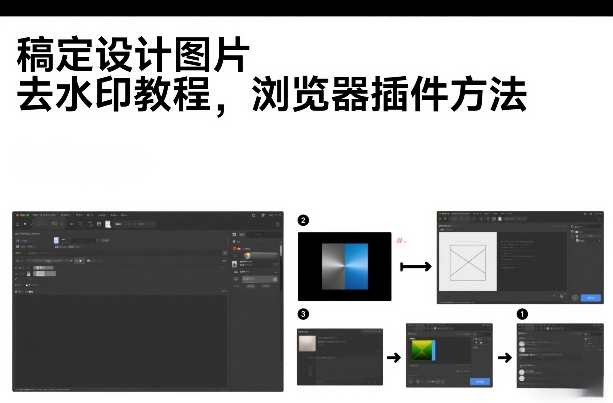 稿定设计图片去水印教程，浏览器插件方法-轻资本网