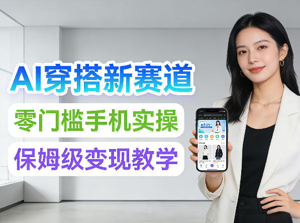 2026年AI穿搭新赛道，零门槛手机实操，保姆级变现教学-轻资本网