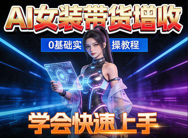 AI女装图文带货增收，零成本免费工具助力，轻松学会快速上手-轻资本网