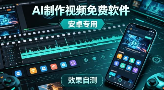 AI制作视频免费软件，安卓软件，效果自测-轻资本网