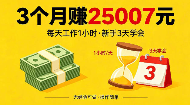 3个月赚了25007米，每天工作1个小时，新手3天全部学会【揭秘】-轻资本网