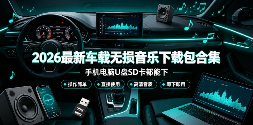 2026最新车载无损音乐下载包合集,手机电脑U盘SD卡都能下,操作简单,直接用