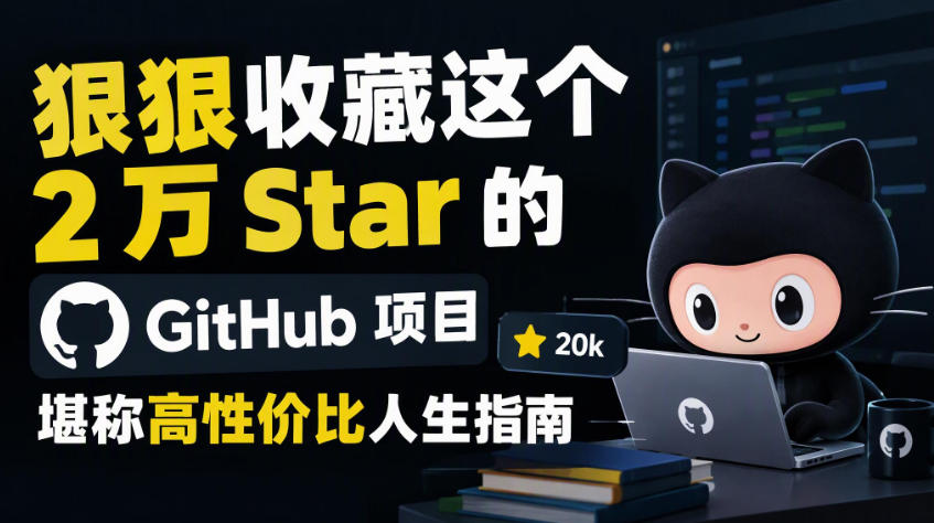 狠狠收藏这个2万Star的GitHub项目，堪称高性价比人生指南。-轻资本网