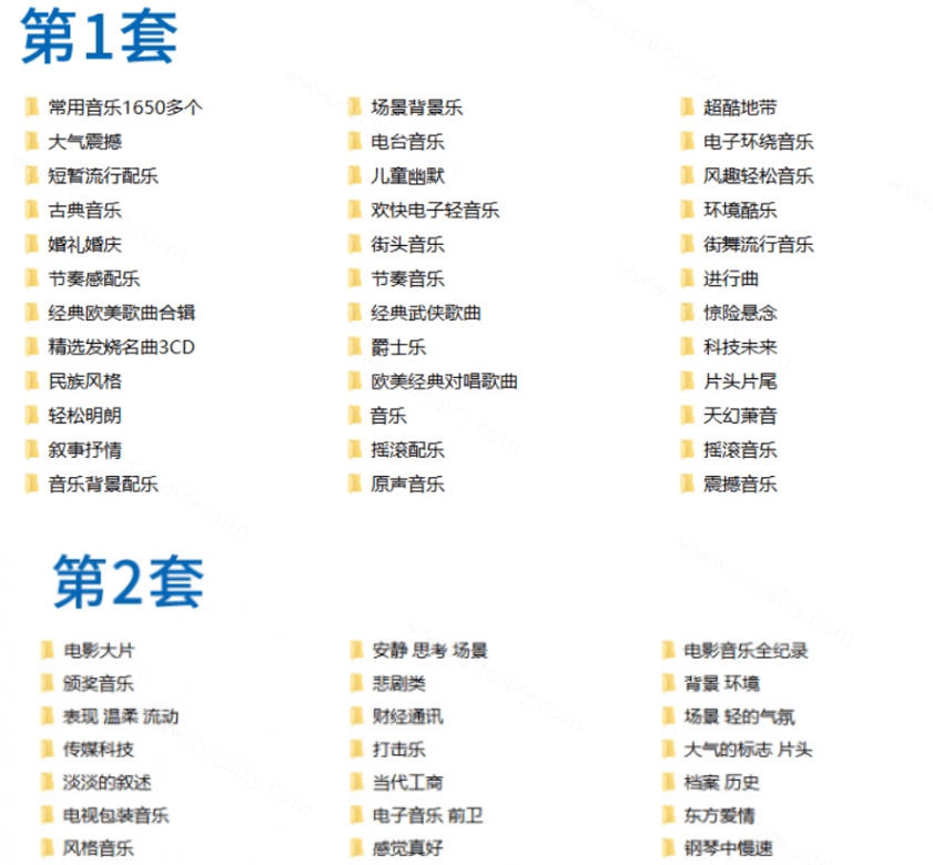自费购买素材！超级全影视配乐素材库，超40GB内容，全中文分类，Vlog、BGM剪辑用这一套资源就够了！