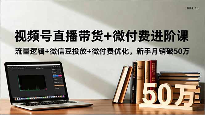 视频号直播带货+微付费进阶课：流量逻辑+微信豆投放+微付费优化，新手月销破50万-轻资本网