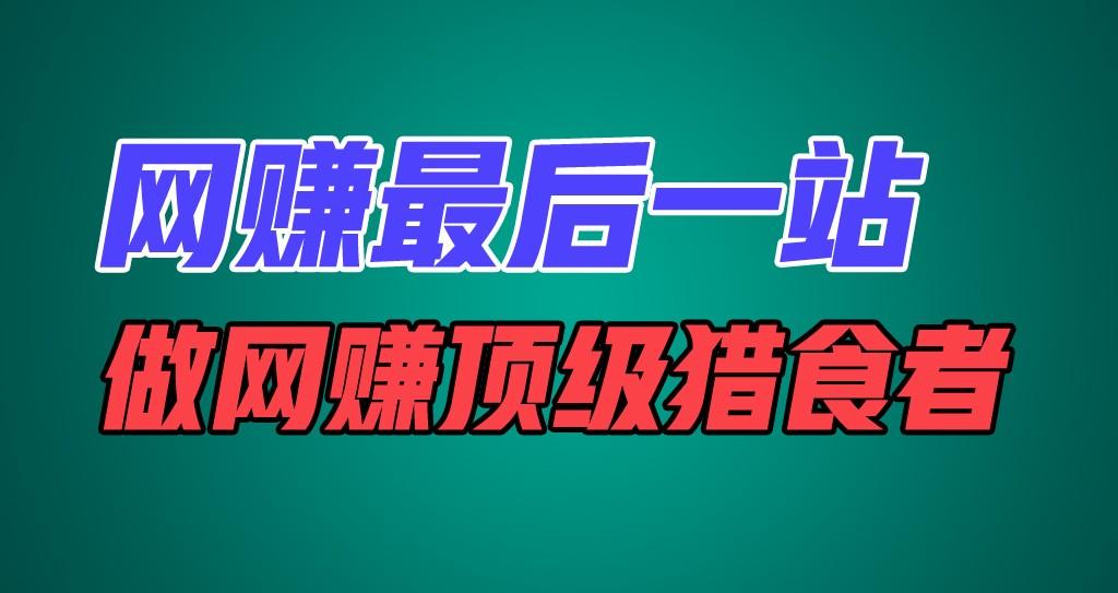 网赚最后一站，卖项目，做网赚顶级猎食者-轻资本网