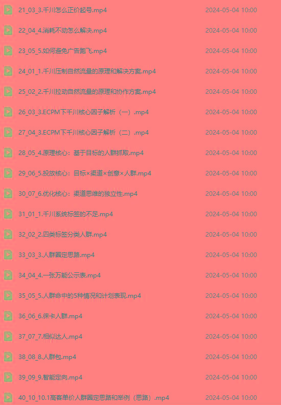 图片[2]-2024单品正价起号，直播素材投流选品：选品课+投流课+素材课+卡首屏/100节-轻资本网