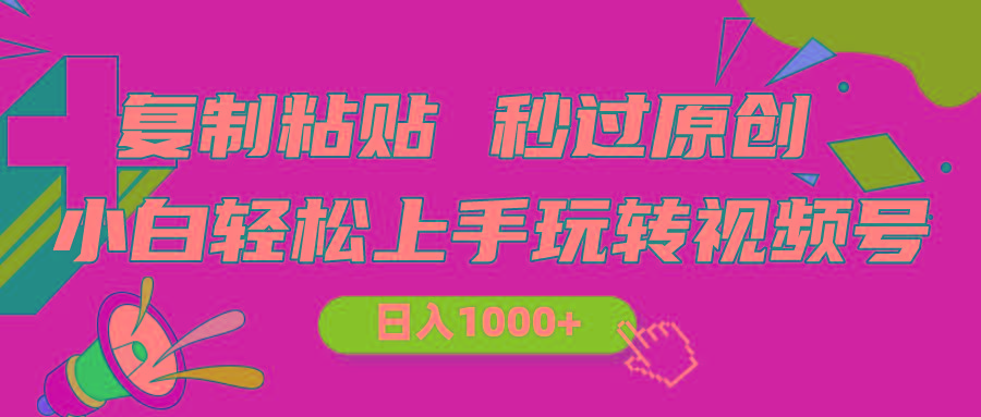 视频号新玩法 小白可上手 日入1000+-轻资本网