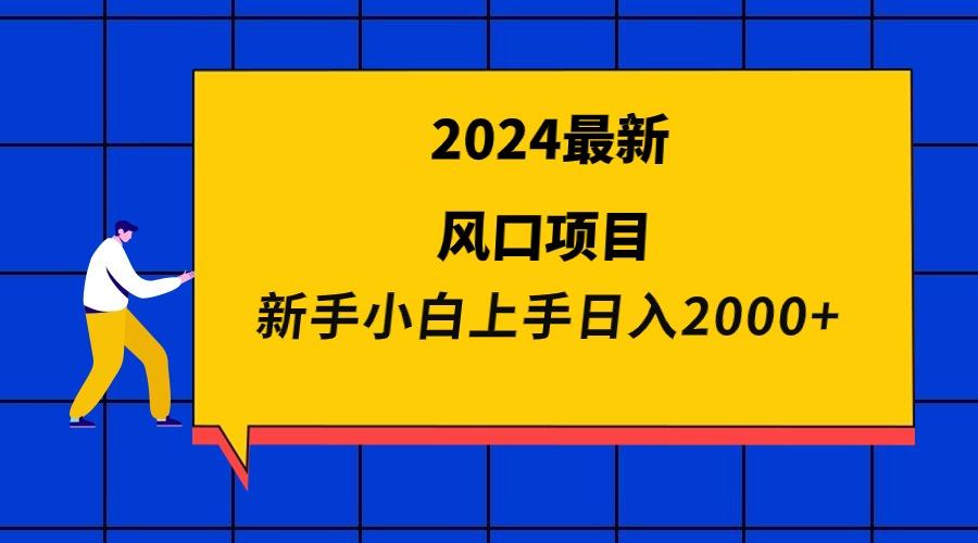 (9483期)2024最新风口项目 新手小白日入2000+-轻资本网