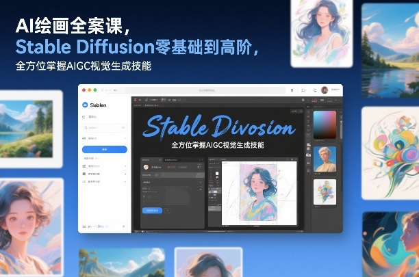 AI绘画全案课，Stable Diffusion零基础到高阶，全方位掌握AIGC视觉生成技能-轻资本网