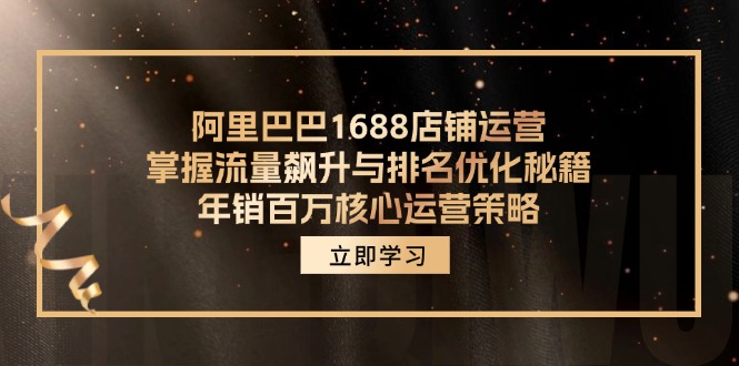 阿里巴巴1688店铺运营，掌握流量飙升与排名优化秘籍 年销百万核心运营策略-轻资本网