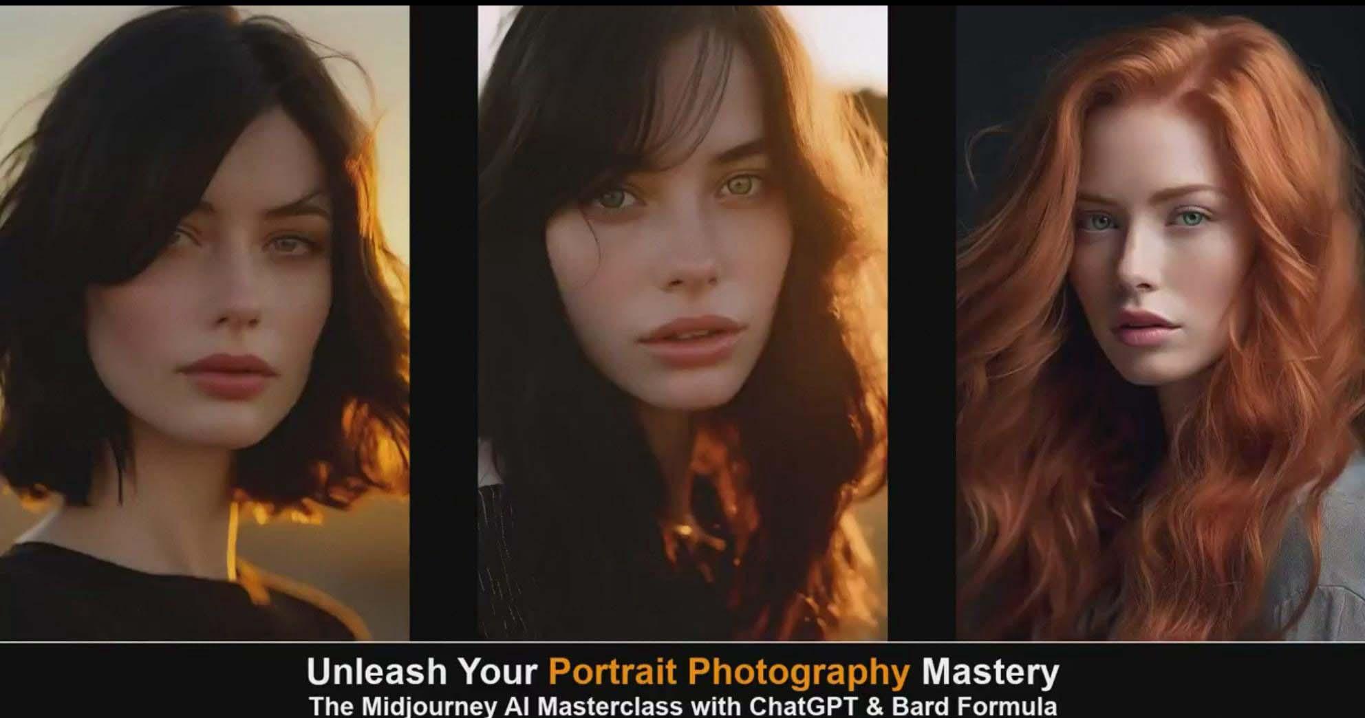 图片[3]-(9312期)Midjourney v5 ChatGPT 和 Bard AI人工智能人像摄影大师班-15节-中英字幕-轻资本网