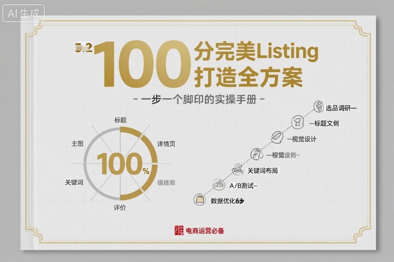 100分完美Listing打造全方案，想要完美listing必须是需要一步一个脚印的-轻资本网