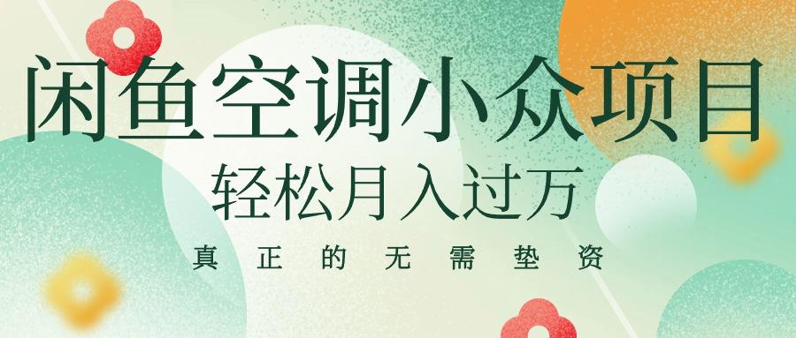 闲鱼卖空调小众项目 轻松月入过万 真正的无需垫资金-轻资本网