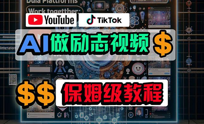 利用AI制作励志视频，在YouTube和TikTok赚钱，小白可做(附工具-轻资本网