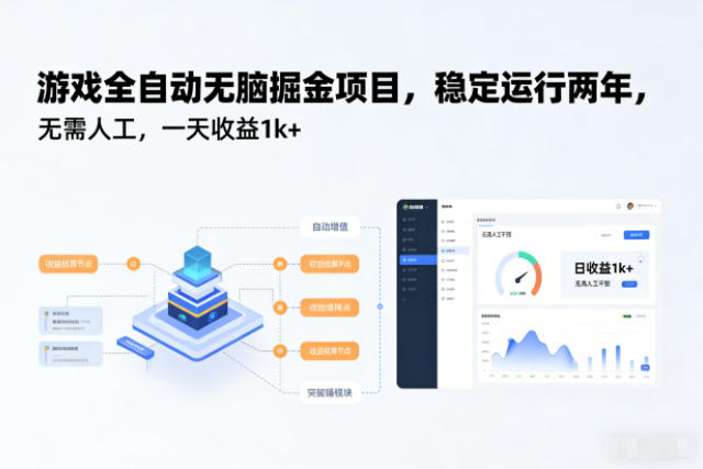 游戏全自动无脑掘金项目，稳定运行两年，无需人工，一天收益1k+【揭秘】-轻资本网
