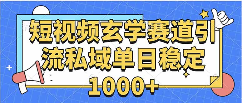 玄学赛道引流私域变现单日稳定1000+教程-轻资本网