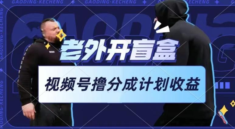 老外开盲盒视频，撸视频号分成计划收益，每天只需一小时，新手小白轻松上手【揭秘】-轻资本网