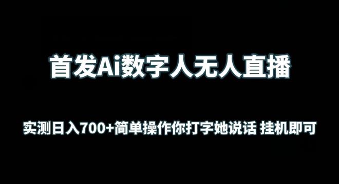 首发Ai数字人无人直播，实测日入700+无脑操作 你打字她说话挂机即可【揭秘】-轻资本网