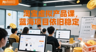 淘宝虚拟产品课，蓝海项目依旧稳定-轻资本网