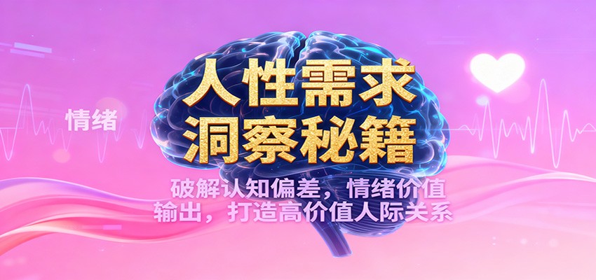 人性需求洞察秘籍，破解认知偏差，情绪价值输出，打造高价值人际关系-轻资本网