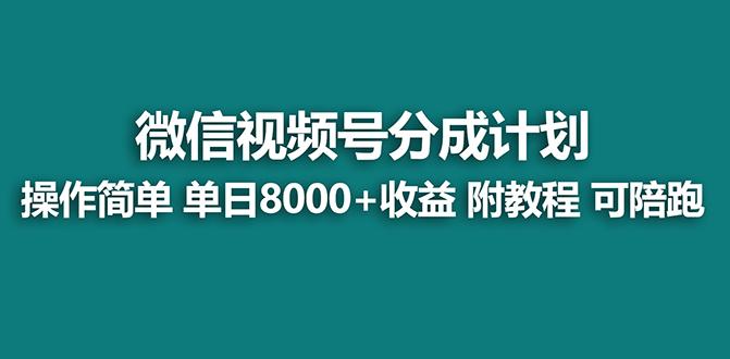 【蓝海项目】视频号分成计划最新玩法，单天收益8000+，附玩法教程，24年...-轻资本网