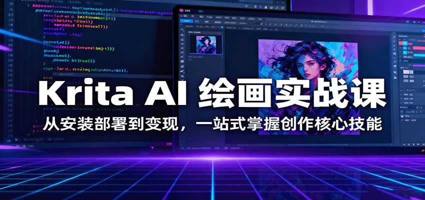 Krita AI 绘画实战课：从安装部署到变现，一站式掌握创作核心技能-轻资本网