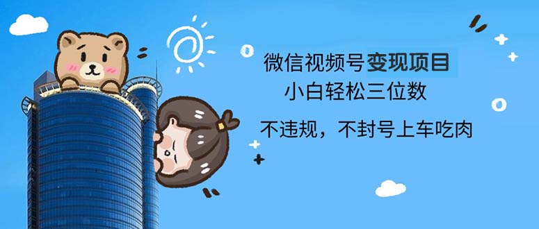 2024最新微信视频号变现项目，小白轻松月入四位数-轻资本网